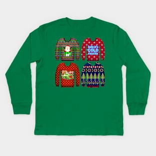 Christmas Ugly Sweater Kids Long Sleeve T-Shirt